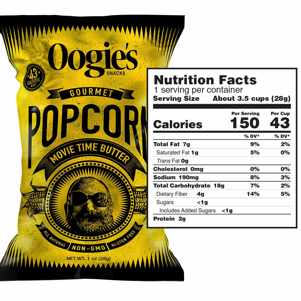 Movie time butter popcorn nutrition facts
