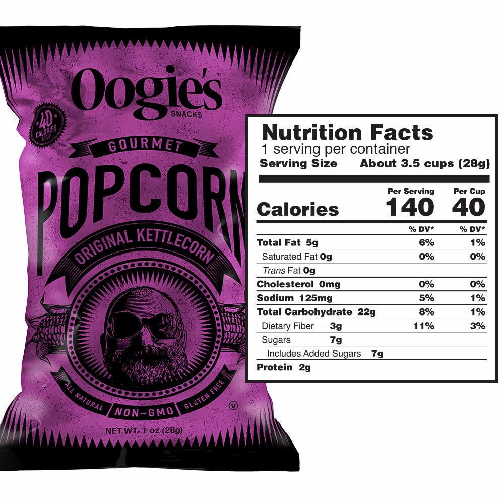 Kettle corn popcorn nutrition facts