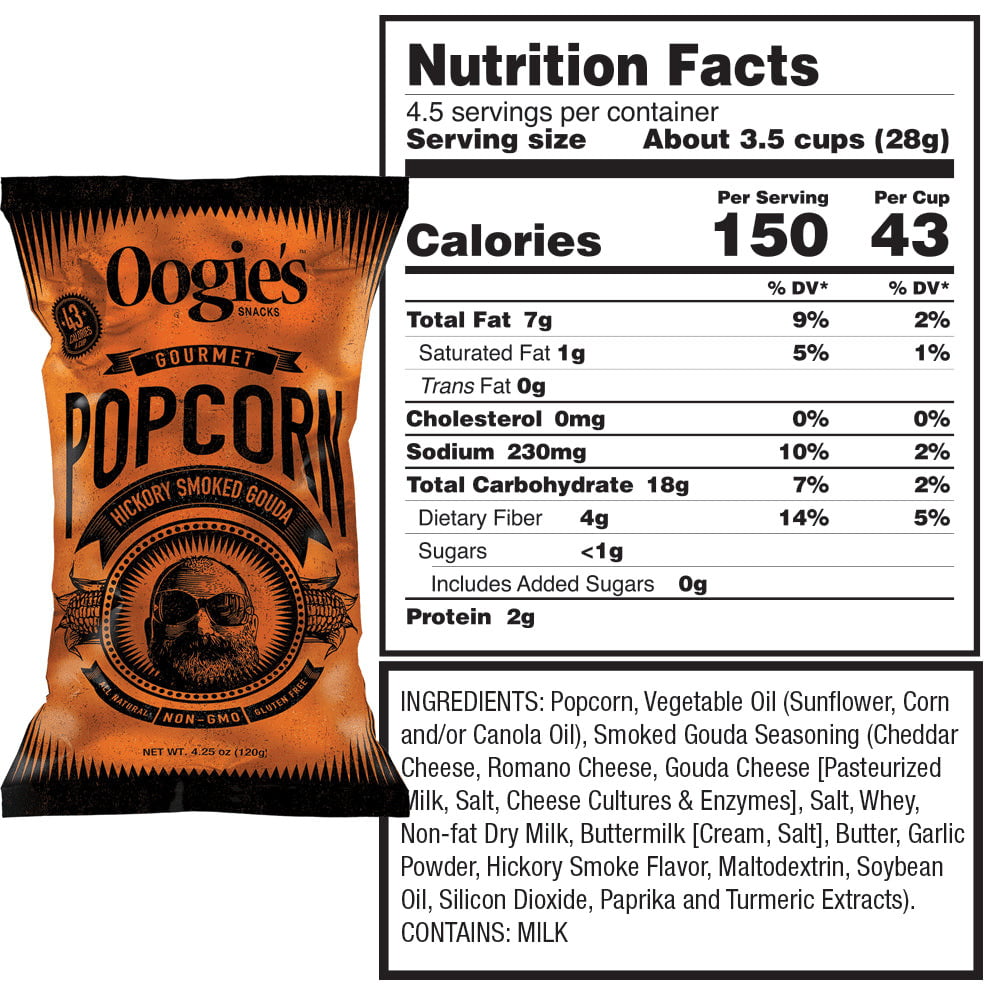 Hickory smoked gouda popcorn nutrition facts