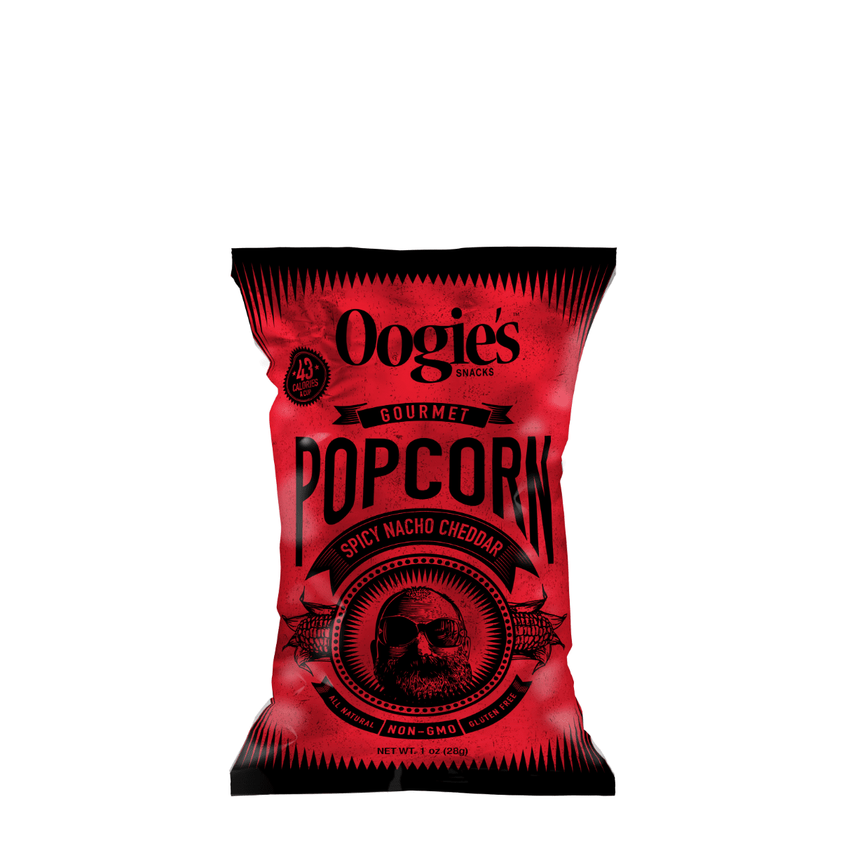 Spicy nacho cheddar snack size popcorn bag